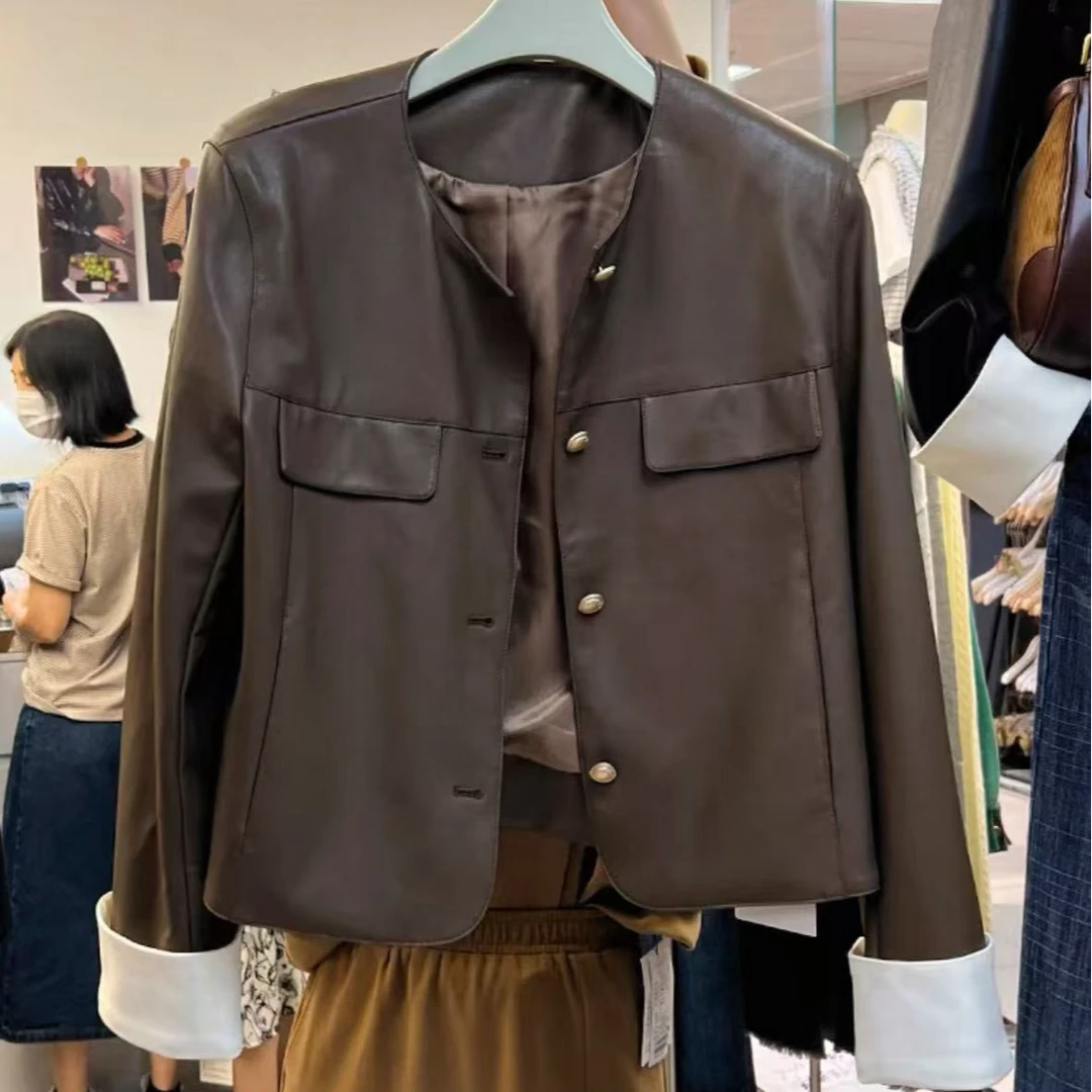 2318新款皮衣气质网红短款休闲女士百搭