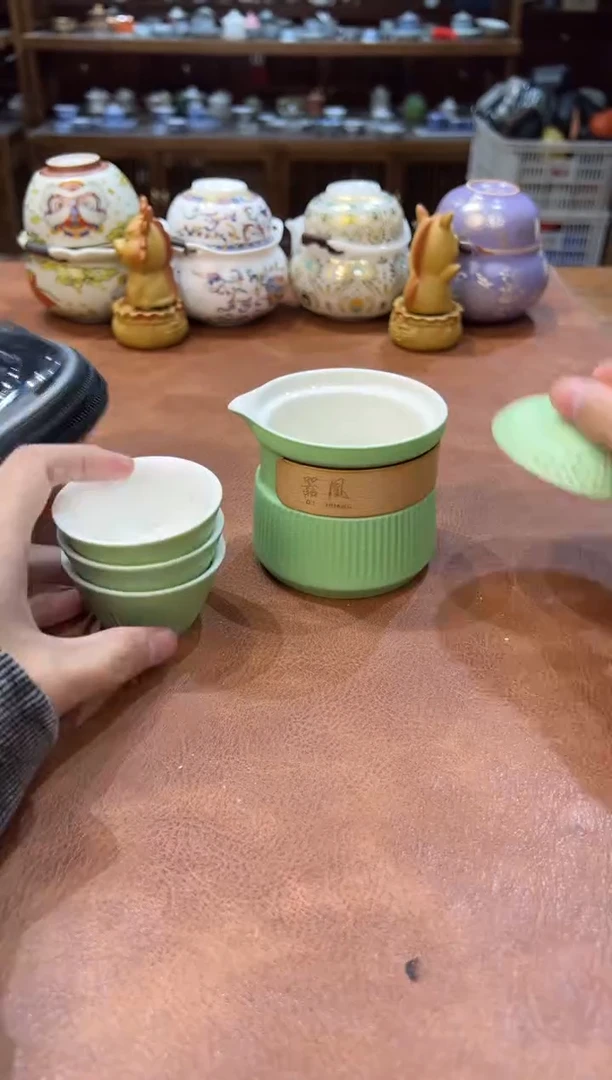 真的很便宜会开片的旅行茶具