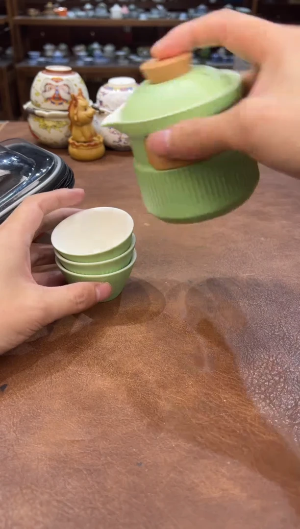 真的很便宜会开片的旅行茶具