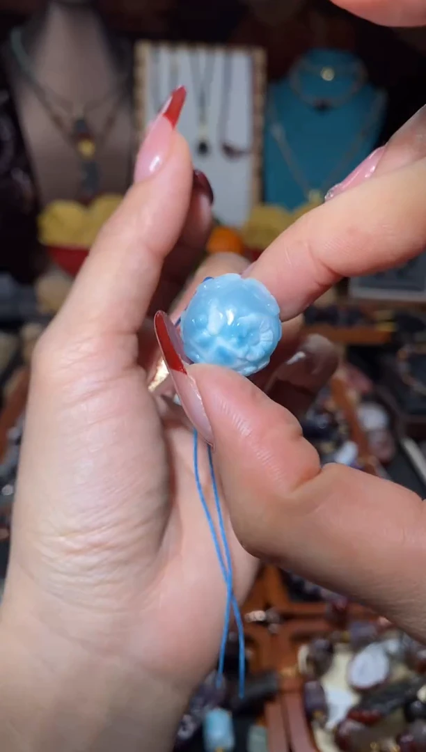 【闪购商品】针钠钙石（海纹石）珠宝半成品未镶嵌海纹石单颗