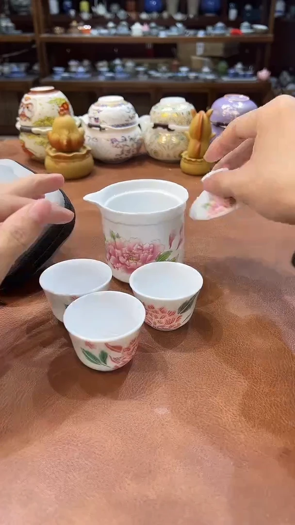 真的很便宜会开片的旅行茶具