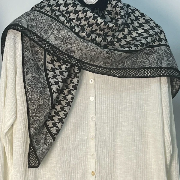 【丝雨聚美】原创法式复古轻奢桑蚕丝中方巾母亲节节礼物丝巾