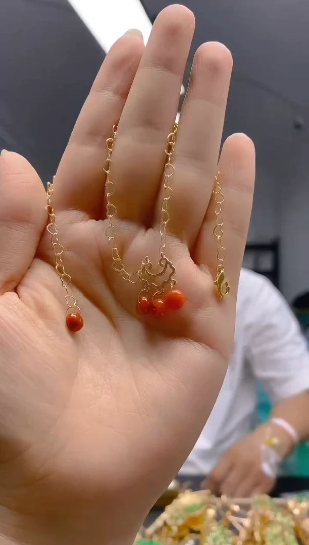 翡翠合金耳饰073翡翠脚链