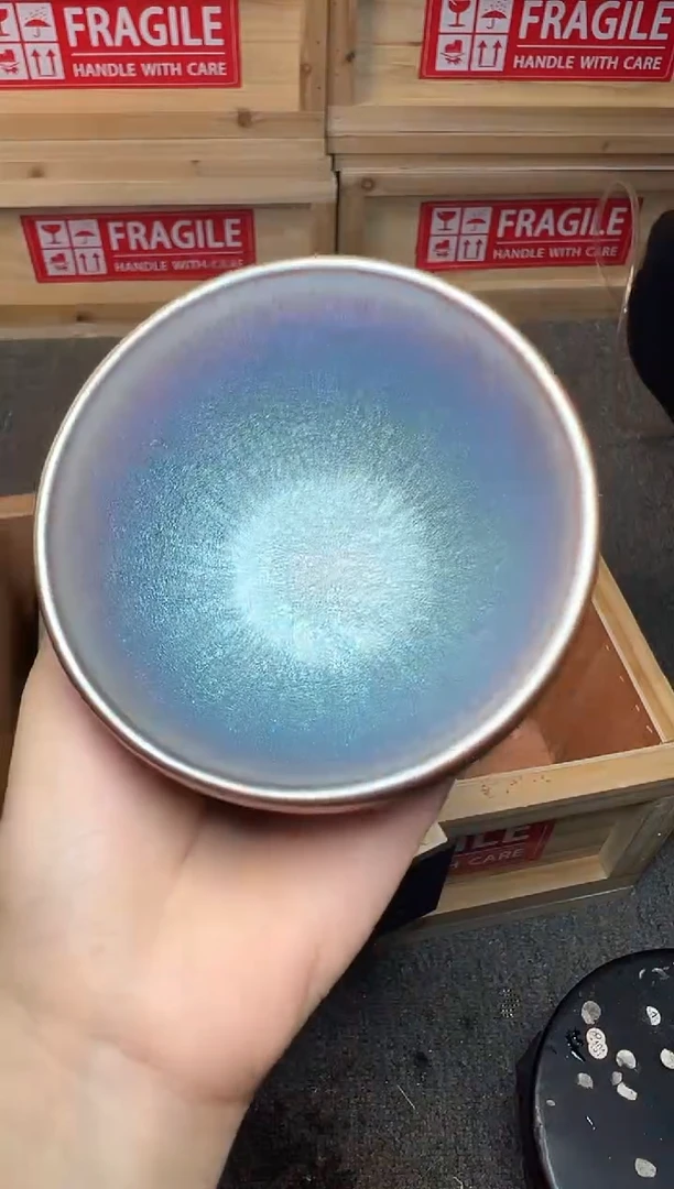 茶盏糖果 蓝钵  建窑建盏主人杯