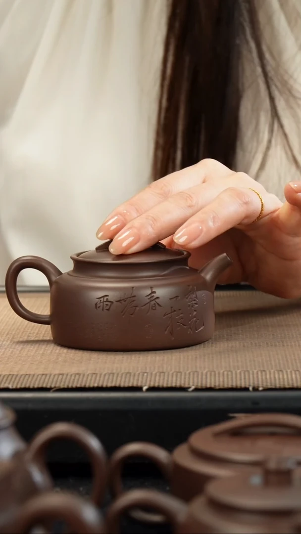 茶壶紫砂寒*老紫泥汉瓦150