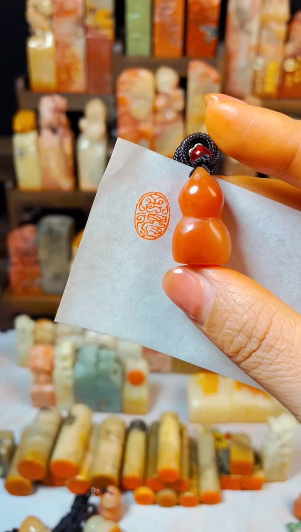 【闪购商品】老挝石印石手工篆刻《舍得》1.2*1.6