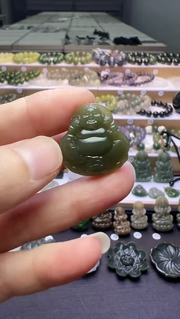 颈饰未镶嵌和田玉94号链接绑好绳子配和田玉顶珠