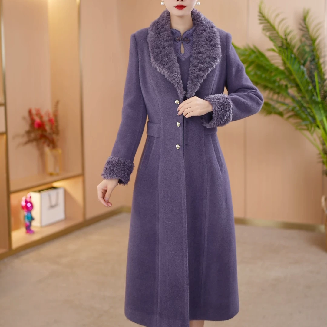 【宸紫女装】1118-1冬季时尚两件套连衣裙新款遮肚子显瘦洋气