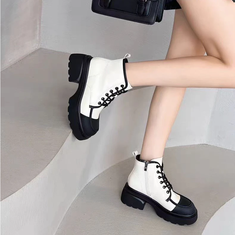 277-51 冬季新款时尚休闲百搭厚底增高马丁靴加绒