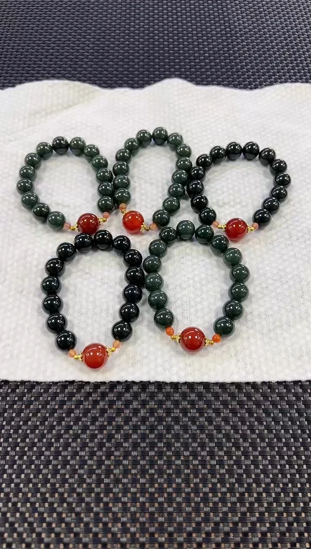 【闪购商品】和田玉手串合金diy手串约12mm+（多样性发一件）