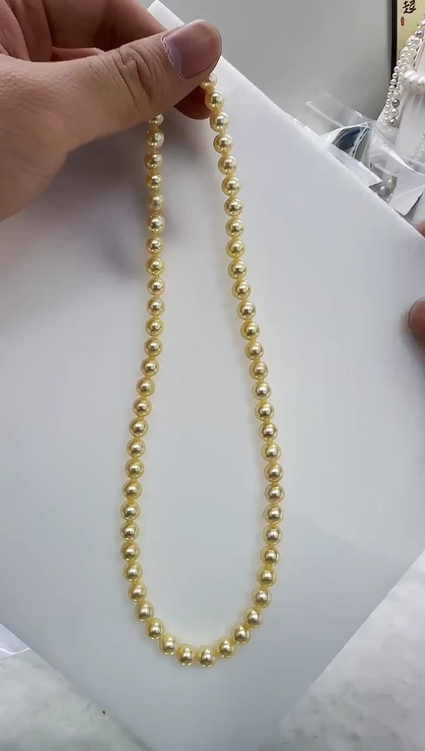 【闪购商品】海水珍珠DA未镶嵌羽皇金串6 t956