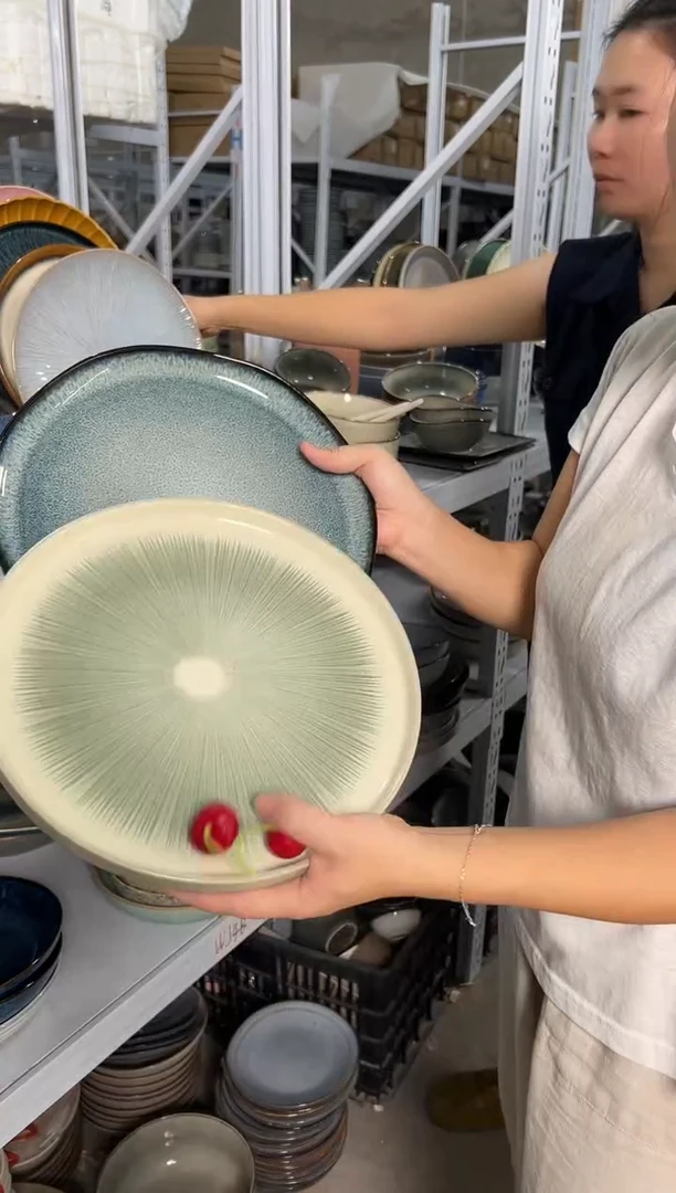 陶瓷外贸尾货瑕疵满20包邮X2大盘