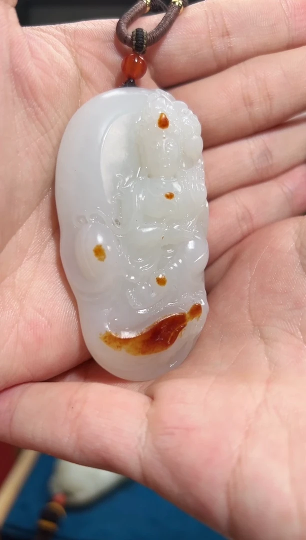未镶嵌和田玉把件乐姐（观音）15