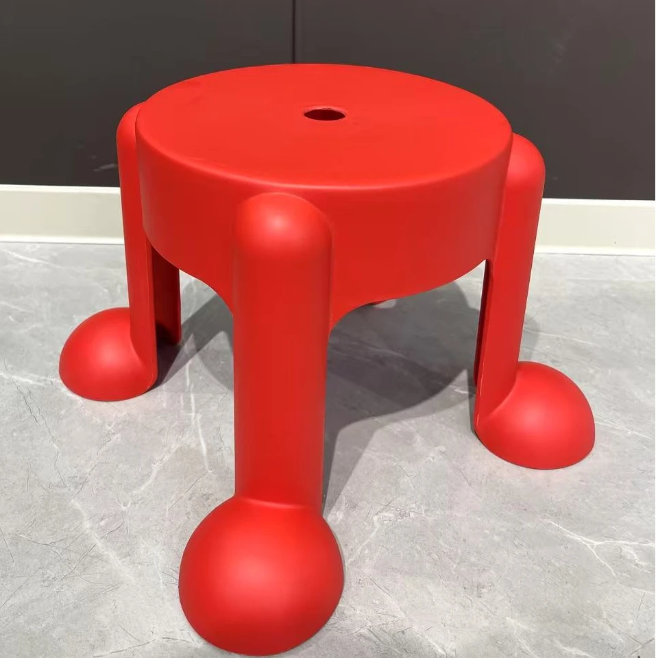 圆凳儿童凳茶几客厅黑色胶凳塑料椅凳桌椅家用