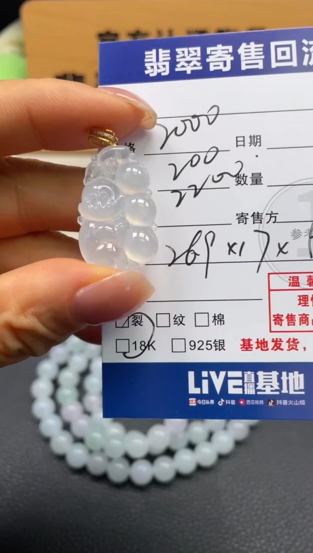 颈饰18K金镶嵌翡翠10150964