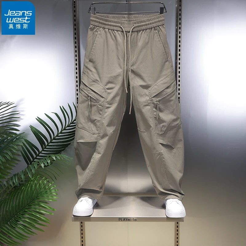 真维斯轻奢品质休闲裤美式硬挺男士直筒长美式大码男士阔腿工装裤