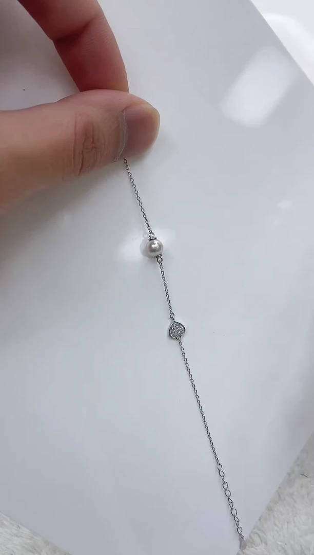 【闪购商品】海水珍珠手链银S925镶嵌海水珍珠手链