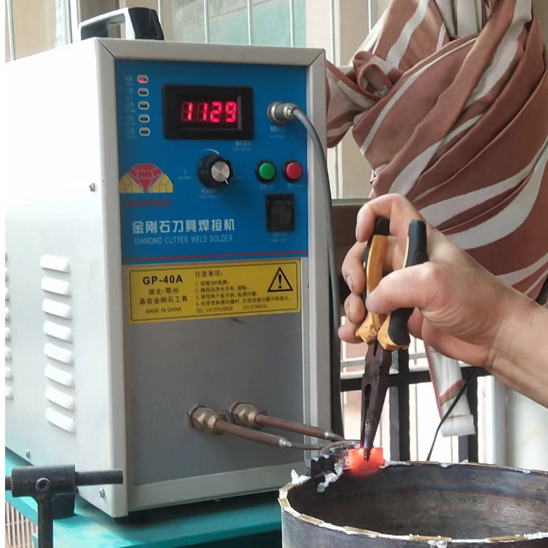 晶宏40A高频感应焊齿机车刀水钻齿墙锯刀头五金刀具焊接加热淬火