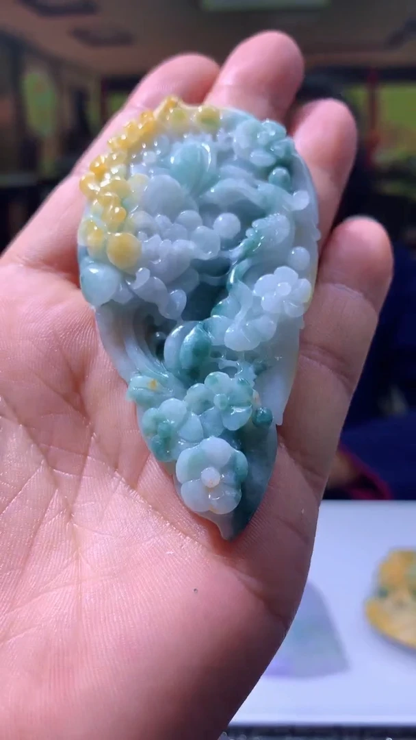 【闪购商品】定制翡翠未镶嵌1091hn-毛货挂件19