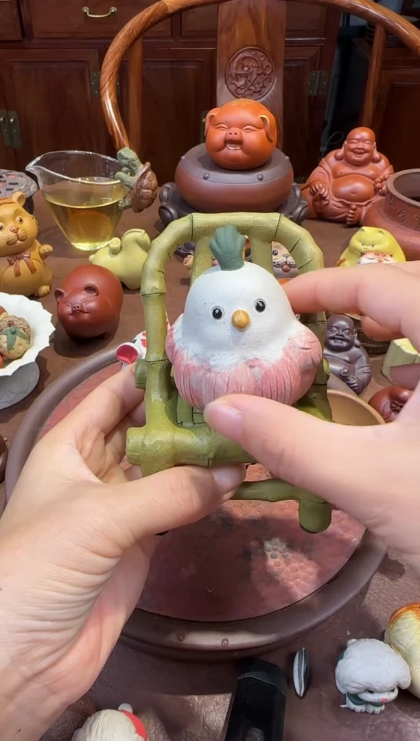 紫砂茶宠紫砂凳子一个