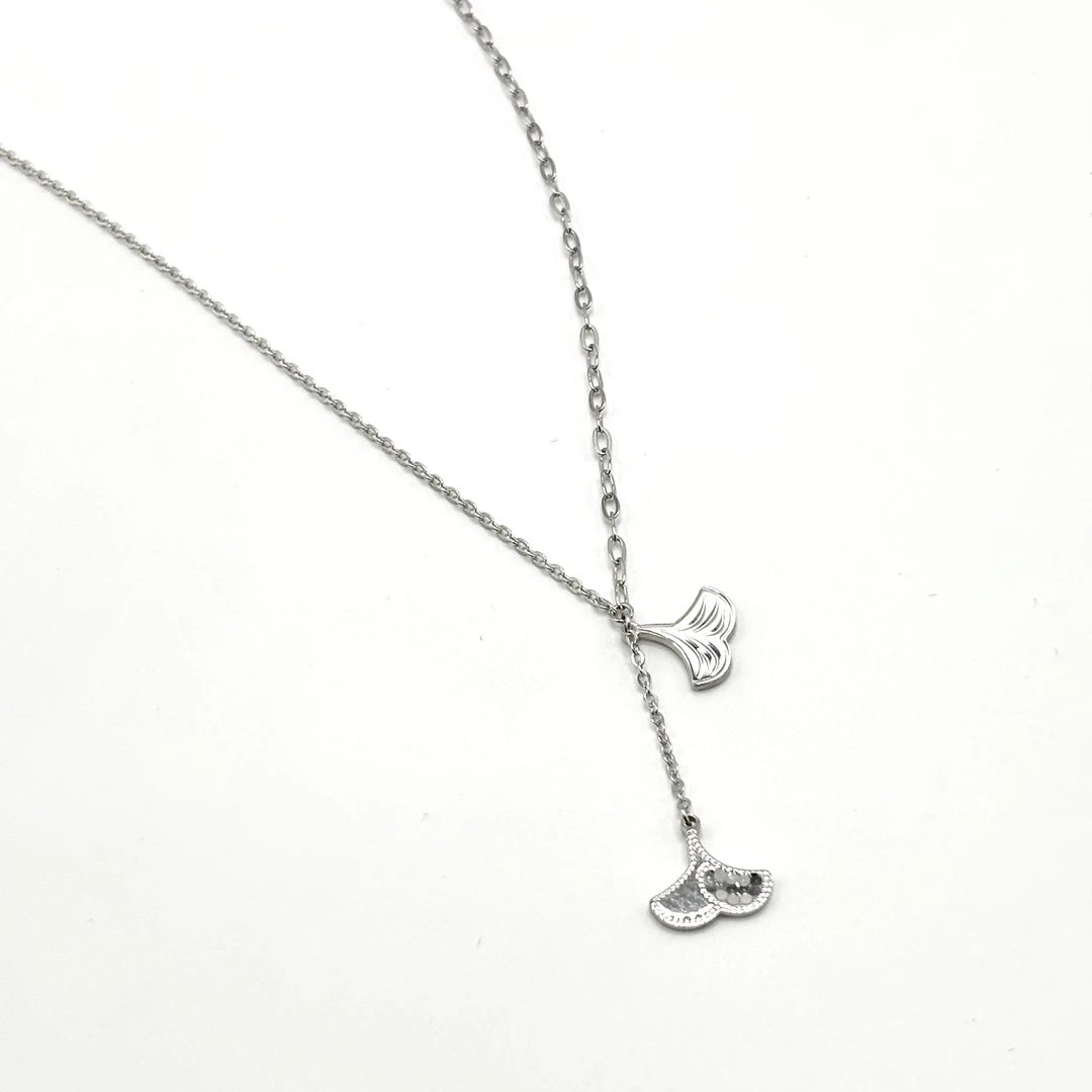 铂金PT950双鱼尾套链时尚气质简约百搭