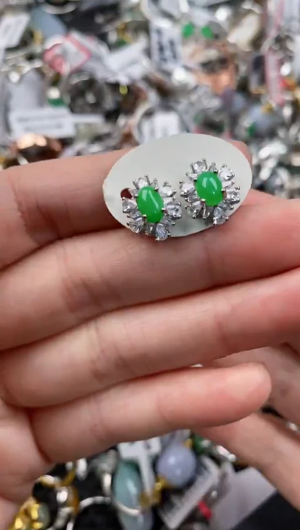 银S925镶嵌戒指翡翠333                5