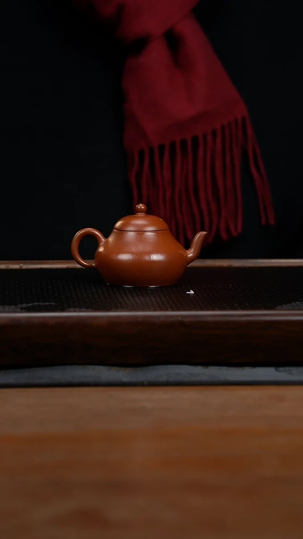 茶壶紫砂110cc小煤窑原矿朱泥梨形15