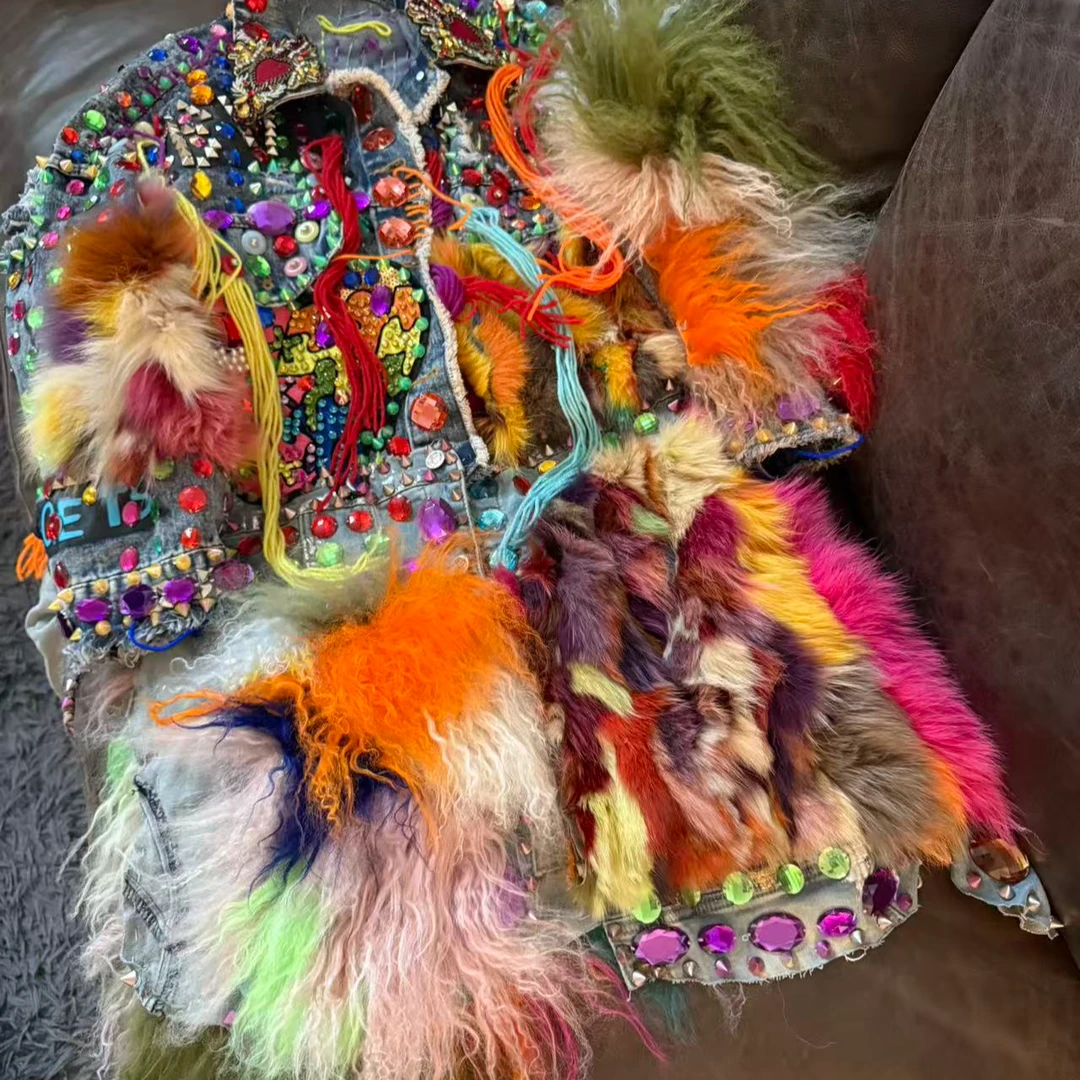 A997 网红时尚休闲百搭连帽设计师秋冬冬季编织宽松潮流外套