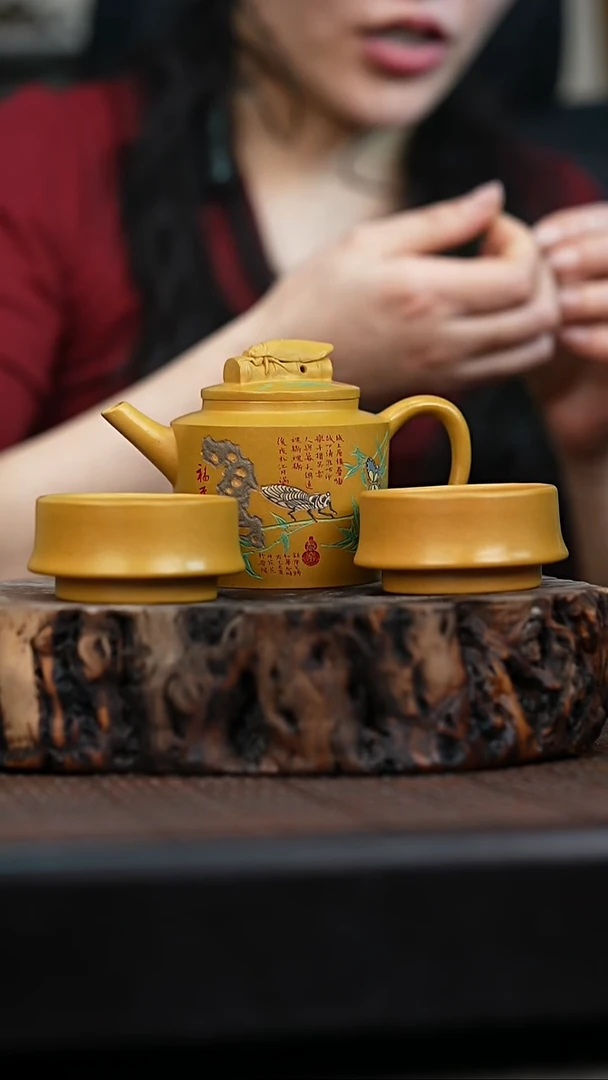 宜兴岁颐传砂原矿全手65+两个杯子