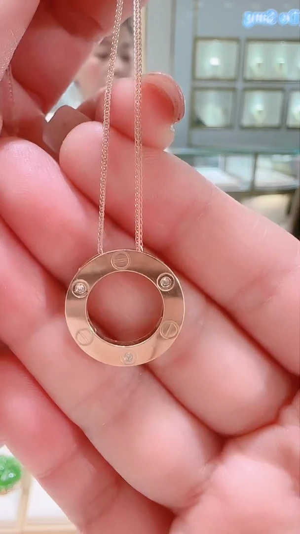 【闪购商品】钻石套链18K金镶嵌套链