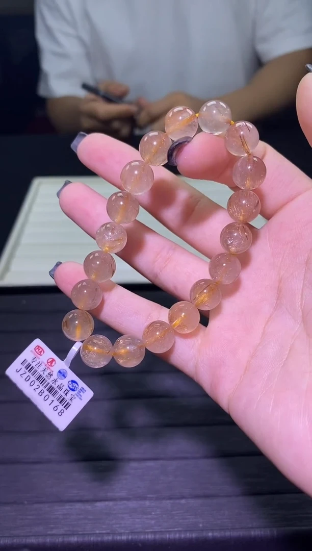 【闪购商品】水晶Q009玫瑰钛晶单圈10mm未镶嵌多样性发其一