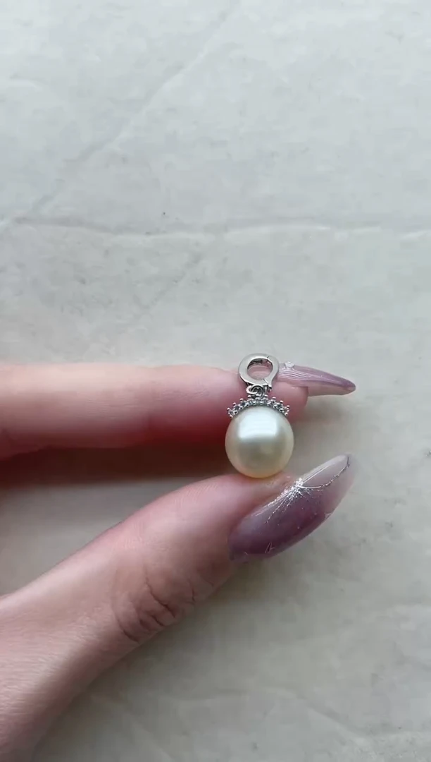 【闪购商品】海水珍珠吊坠银S925镶嵌23