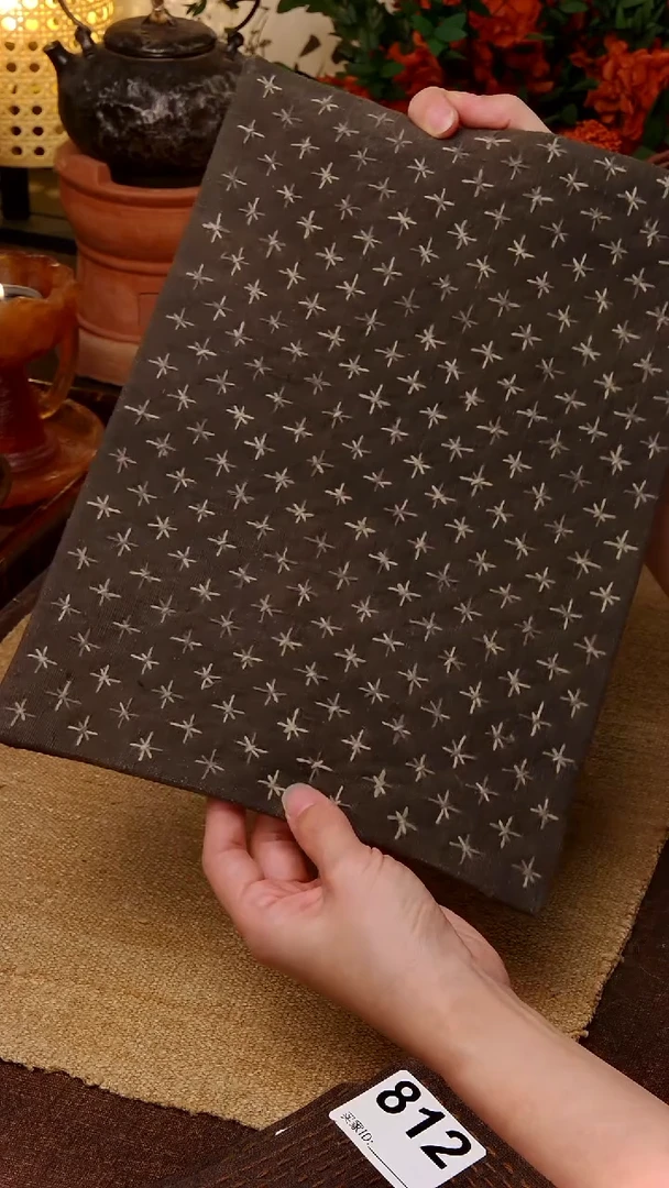 Cici手作刺子绣柿染壶垫杯垫-341