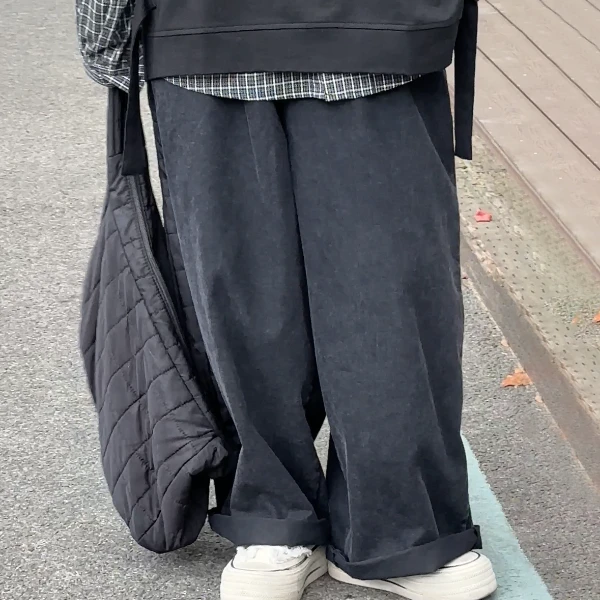 【赵哈哈】黑灰色日系牛仔长裤休闲百搭直筒裤显瘦秋季新款裤子女