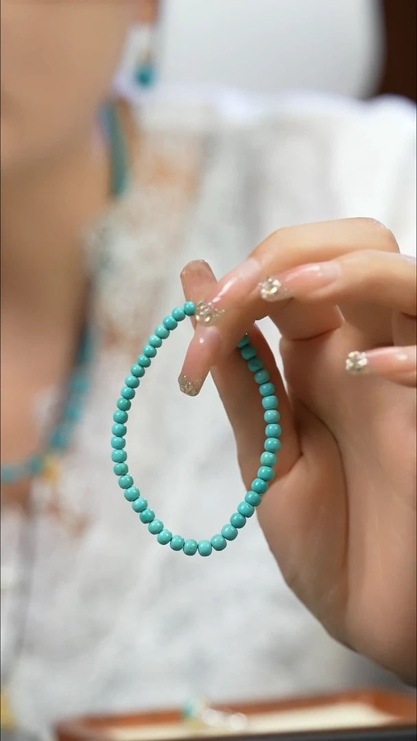 未镶嵌绿松石手串精品