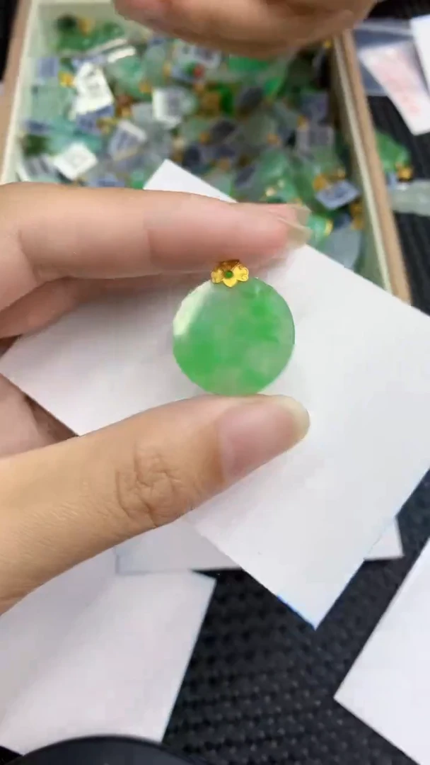 【闪购商品】翡翠颈饰18K金镶嵌            8
