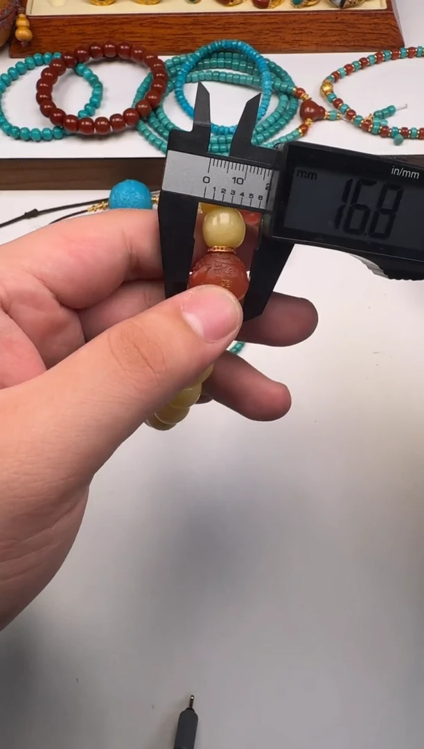 裸石蜜蜡18K金镶嵌海*~手串手串