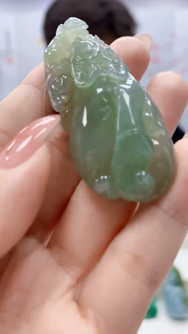 未镶嵌定制翡翠4688ty-毛货挂件58