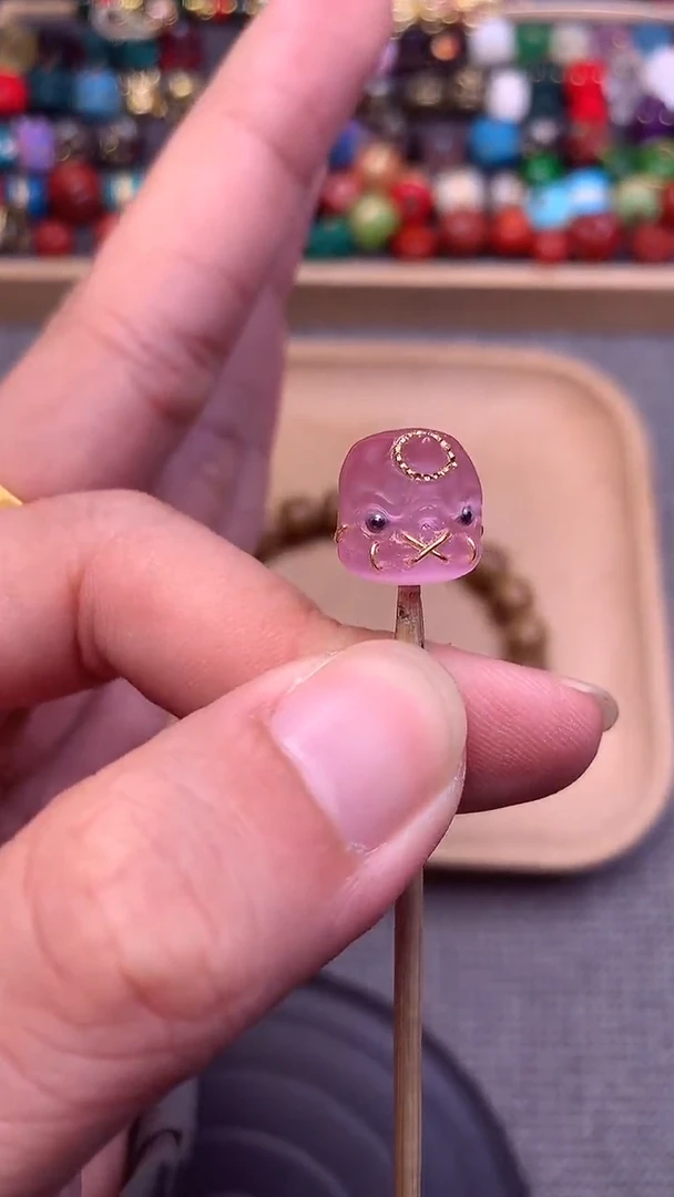 颈饰琉璃阿呆卡12mm单个发