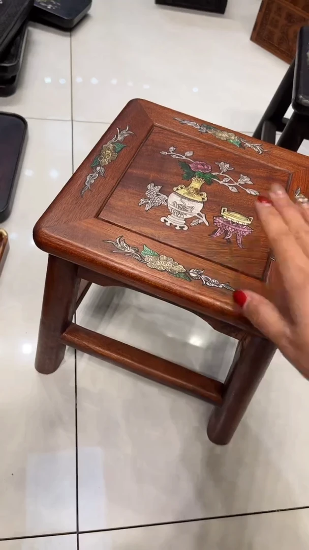 【闪购商品】贡木平安富贵螺钿富贵凳