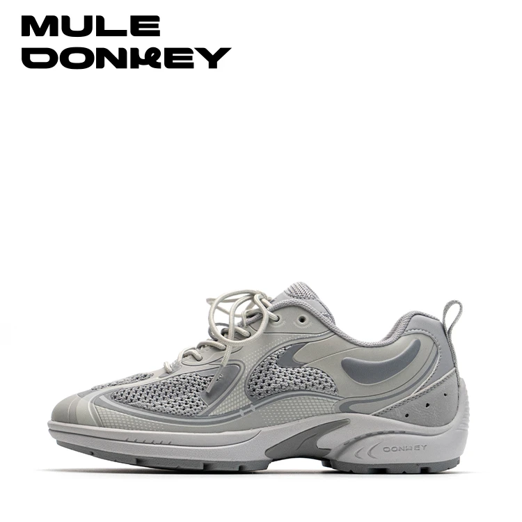 MULE DONKEY多嘴驴飞织鞋系列灰色配色休闲百搭夏日新款运动鞋