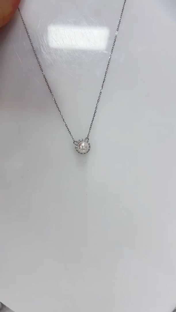 【闪购商品】海水珍珠DA银S925镶嵌套链 7 C1002