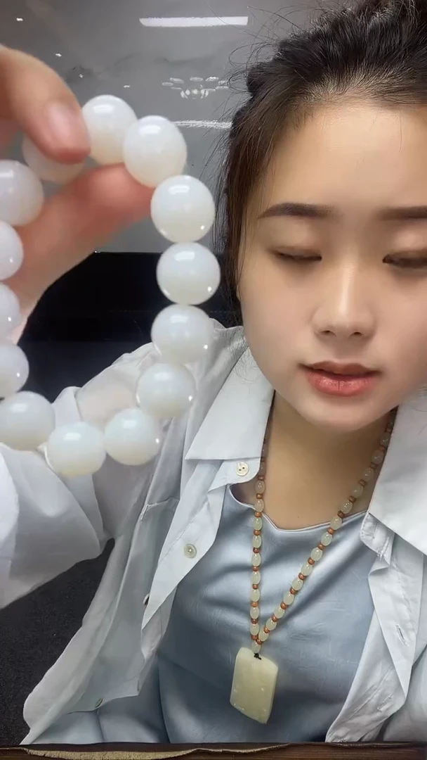 和田白色卡16手串多样性发货任意一件