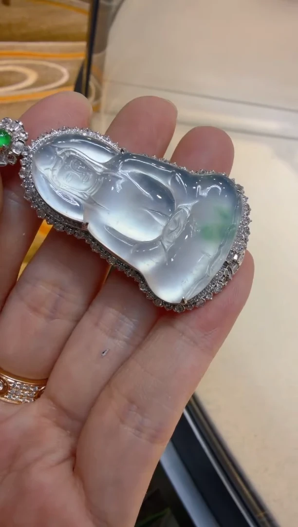 吊坠(不含链)18K金镶嵌翡翠多样性团购发一件