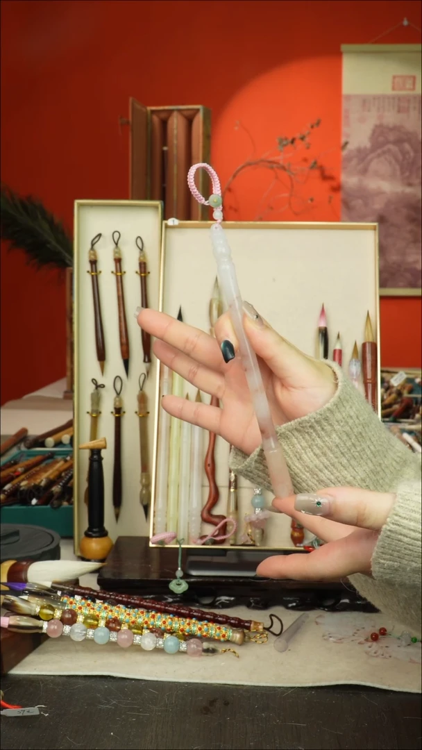 283号闪孤品高货毛笔链接 清水试笔 蘸墨不退