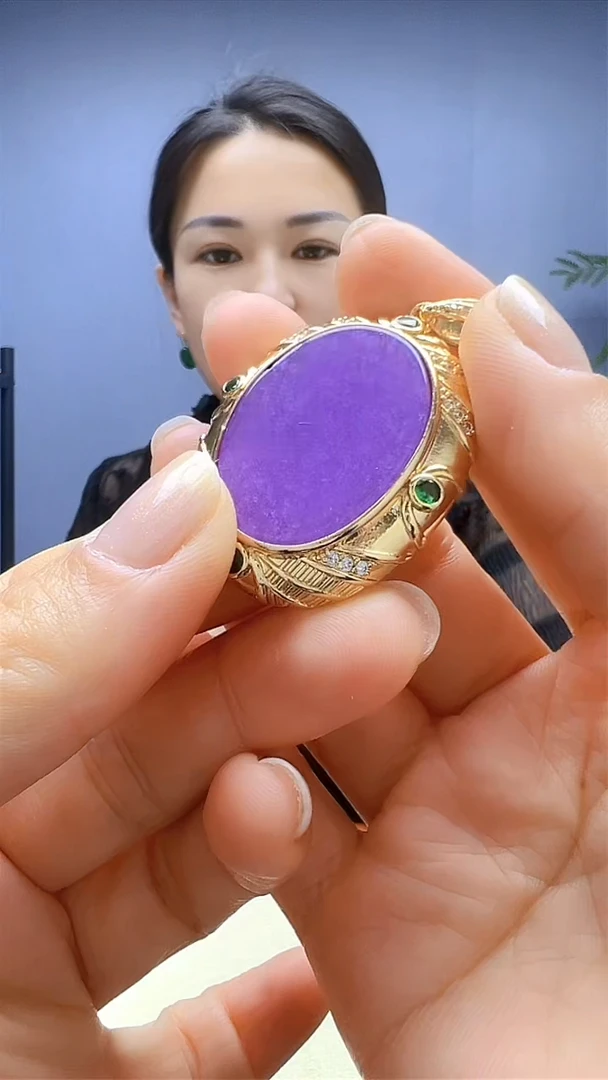 翡翠14K金镶嵌颈饰静柏甄选diy颈饰