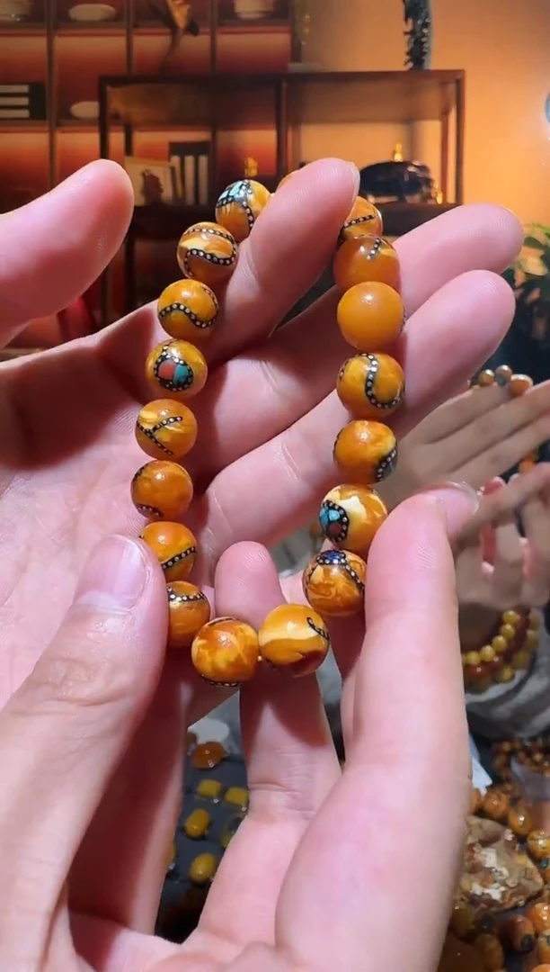 蜜蜡颈饰未镶嵌2天然蜜蜡珠宝奇石