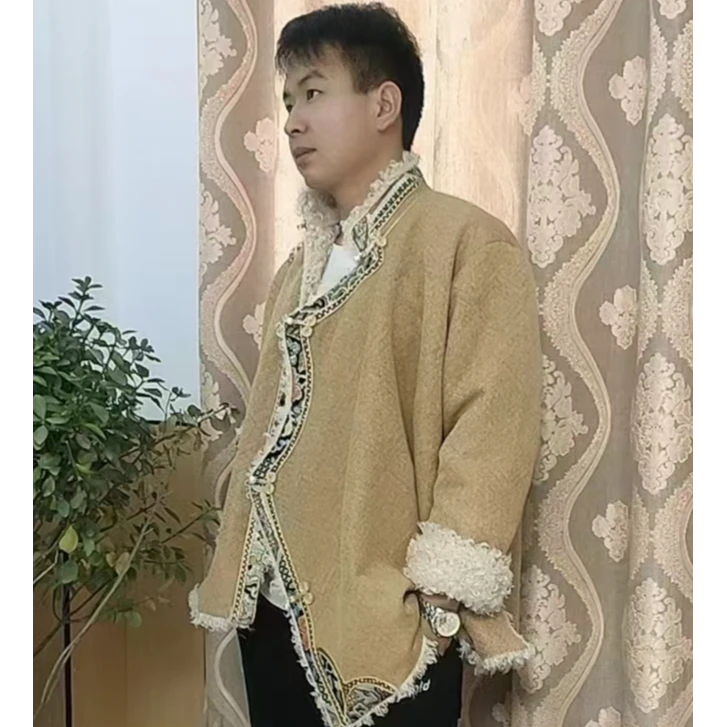 2024款男士藏式一体绒棉衣