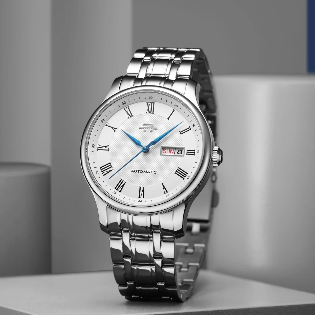 【北京手表】经典系列男士男朋友机械腕表精钢表带手表男士专柜