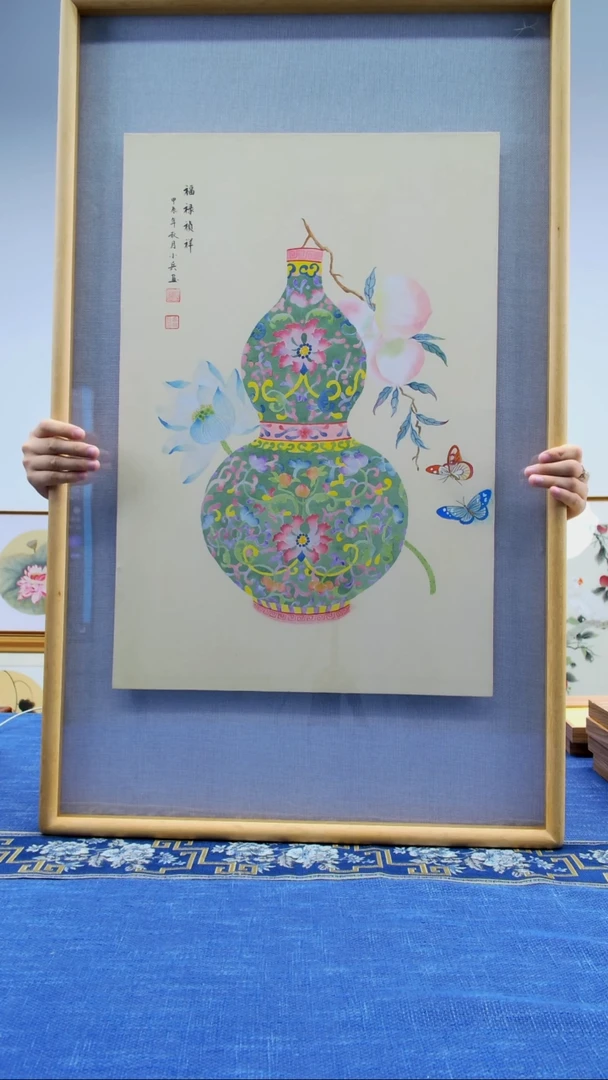 书法【福禄】手写书法挂画装饰画手绘国画摆台100*60cm